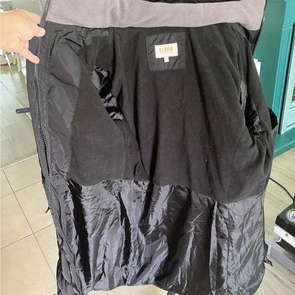 Excellent woman’s Elora long black fur, hooded jacket. Size L - Picture 6 of 8